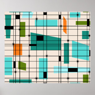 Grade retro & poster de Starbursts