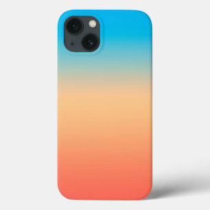 Gradient ombre coral blush beige blue soft