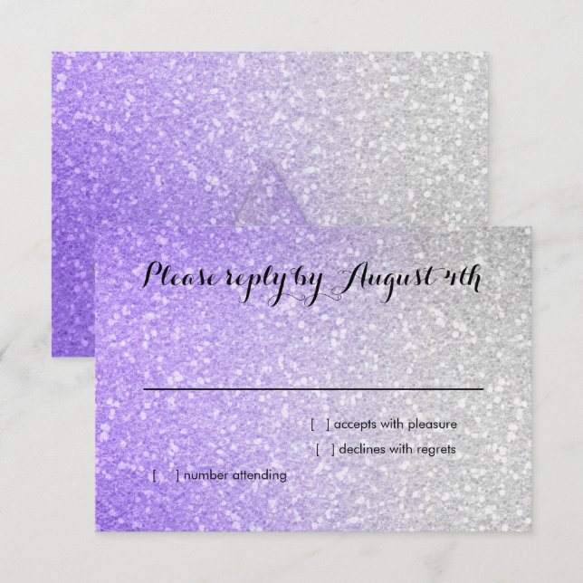 Gradiente Brilhante RSVP Roxo (Frente/Verso)