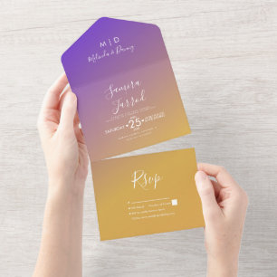 Gradiente Casamento Amarelo Roxo 