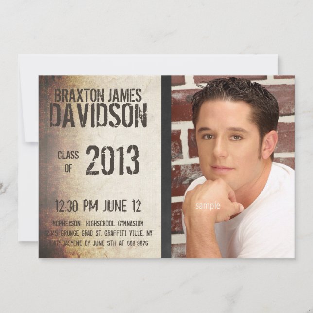 Gradiente de Foto com Estilo de Grafite Grunge Suj (Frente)