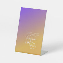 Gradiente Ombre Roxo Amarelo Pôr do Sol Casamento