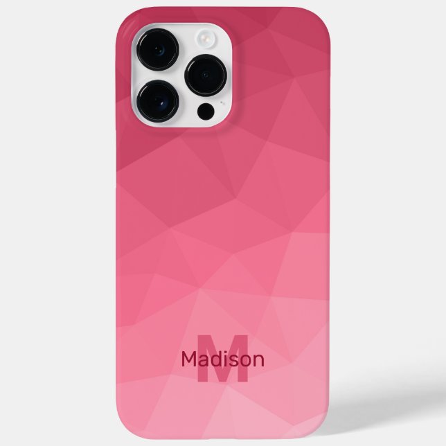 Gradiente Rosa Geométrico Padrão de Malha Monogram (Verso)