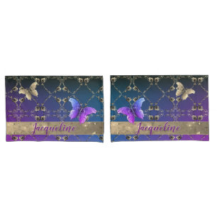 Gradiente Roxo de Rosas de Prata com Nome