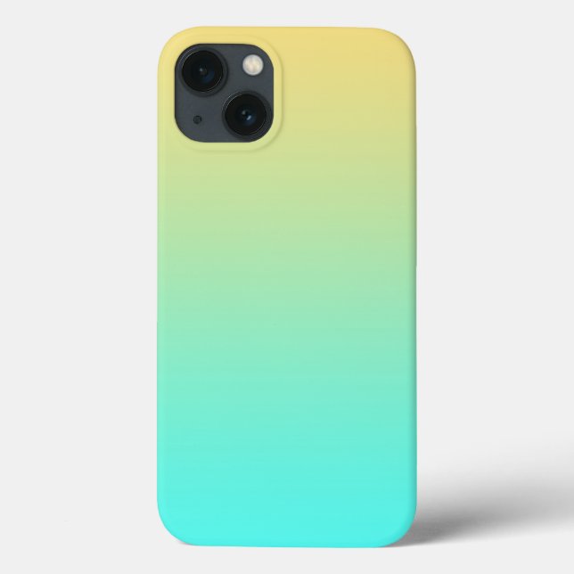 Gradiente Simples Pastel Amarelo Turquesa (Verso)