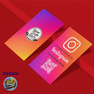 Gradiente Vibrante Cartão de Visita Instagram Mídi