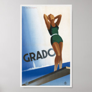 Grado Itália Poster vintage 1933