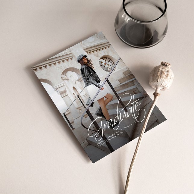 Graduação 2025 Anúncio de Foto Manuscrito (Criador carregado)