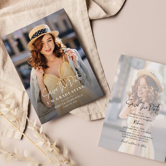 Graduação 2025 Foto para salvar o lançamento da da (Graduation Save the Date Photo Announcement)