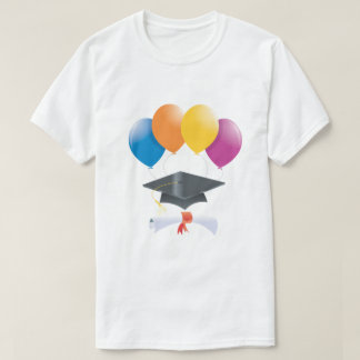 Graduação Balões Formando Diploma T-Shirt