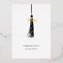 Graduação Black Tassel Obrigado Dourado