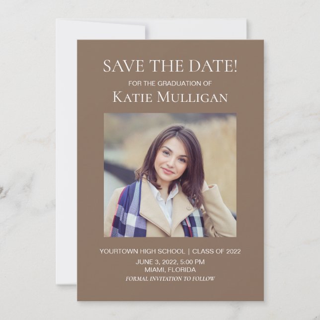 Graduação Brown 2 Data de Salvamento de Foto Class (Frente)