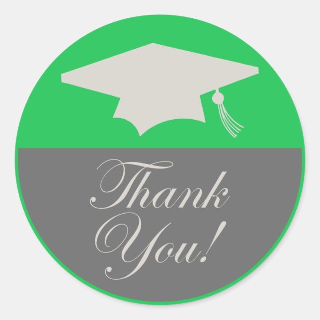 Graduação Clássica - Etiqueta de agradecimentos (V (Frente)