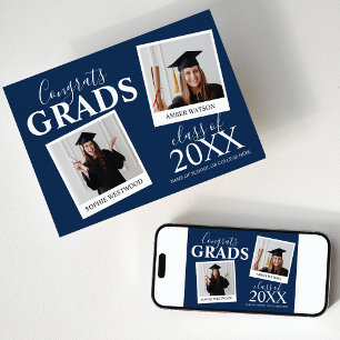 Graduação Conjunta   Convite de 2 Fotos