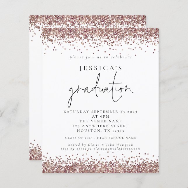 Graduação da Rosa Dourada Glitter 2024 (Frente/Verso)