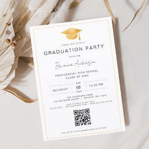 Graduação de Código QR Dourado Minimalista Clássic