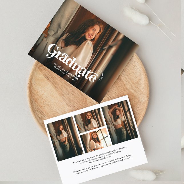 Graduação de Colagem de Fotos de Vintage Minimalis (Criador carregado)