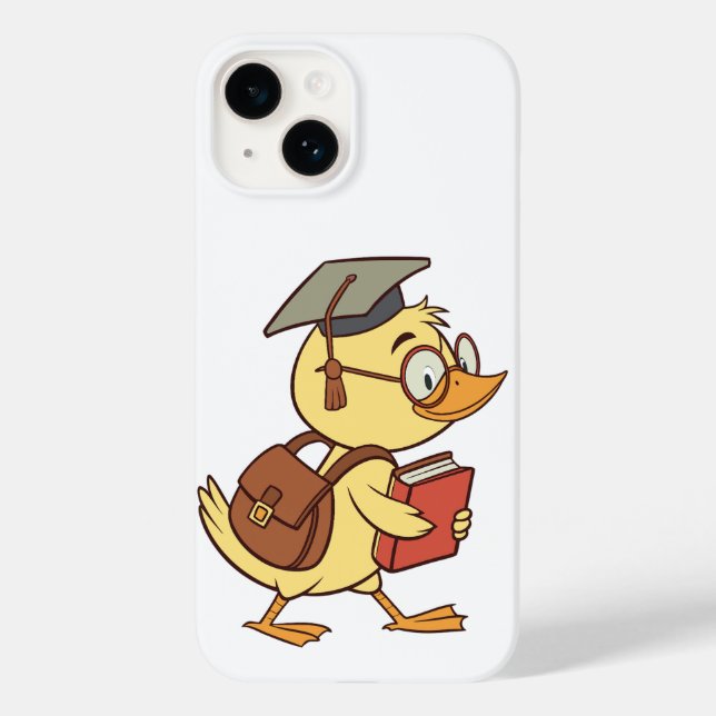 Graduação de Estudantes de Pato de Cartoon Intelig (Verso)
