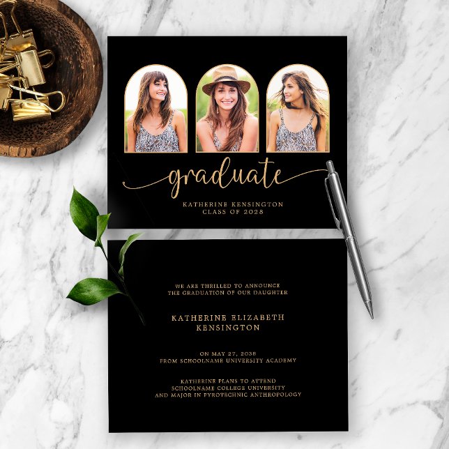 Graduação de Foto com Arco Dourado 3 Preto de Orça (Criador carregado)