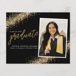 Graduação de Foto de Formando Dourado Brilhante Pr