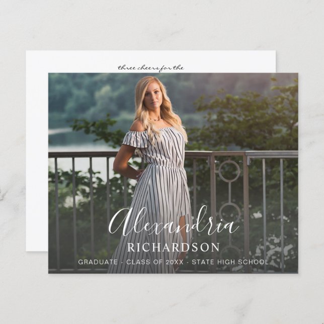 Graduação de Foto do Nome do Método do Script de O (Frente/Verso)