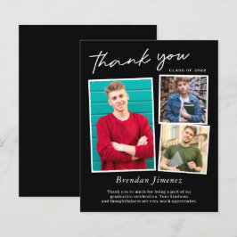 Graduação de Foto do Script Branco Preto 3 Obrigad