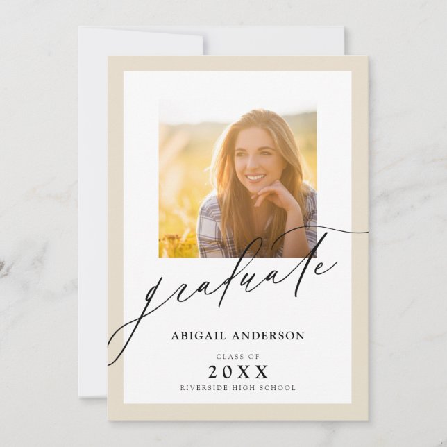 Graduação de Foto do Script Elegante Moderno 2 (Frente)