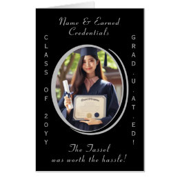 Graduação de Foto Elegante e Moderna em Preto e Pr