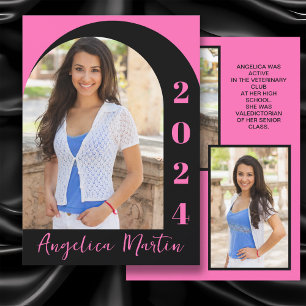 Graduação de Foto em Arco Preto Rosa Quente - Clas