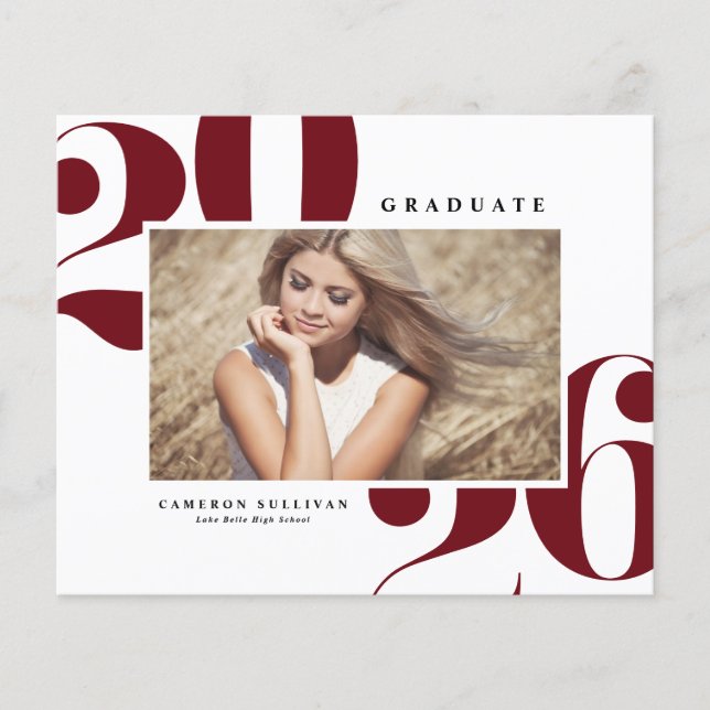 Graduação de Fotografia Burgundy 2025 (Frente)