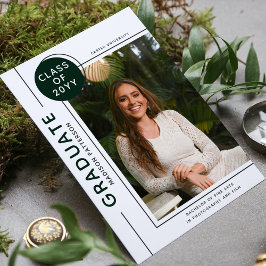 Graduação de Fotografias - Branco Verde Moderno