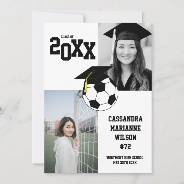 Graduação de Futebol Esportivo Anúncio de Branco N (Frente)