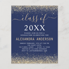 Graduação de Orçamento Marinho Dourado Azul Classe