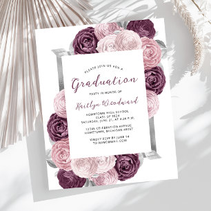 Graduação de Prata de Blush da Mauve Floral