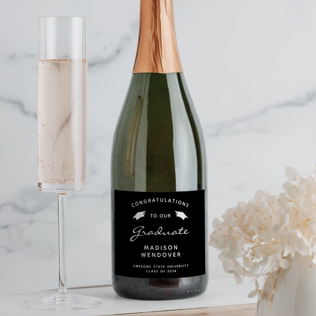 Graduação do Boné de Script Branco Preto 2025 (Criador carregado)