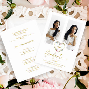 Graduação do rico Coração Floral Romântica 2 Fotos