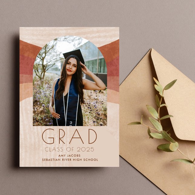 Graduação do Segundo grau Boho Arch Photo Girl (Boho Arch Photo Girl High School Graduation)