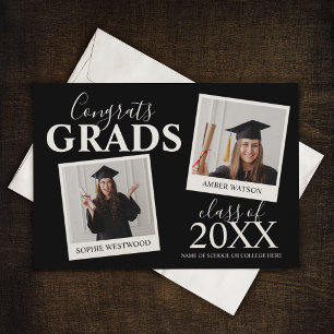 Graduação Dupla Convite de 2 Fotos