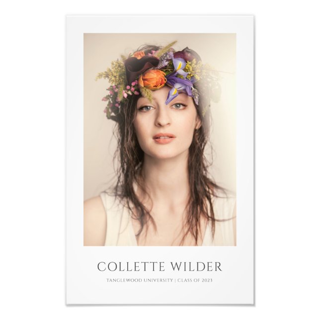 Graduação Elegante de Foto por Retrato 2023 (Frente)