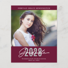 Graduação Elegante Moderna da Borgonha Orçamental