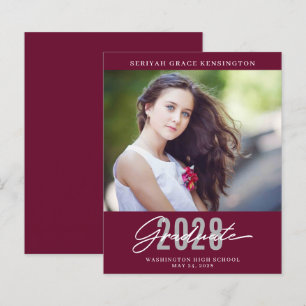 Graduação Elegante Moderna da Borgonha Orçamental