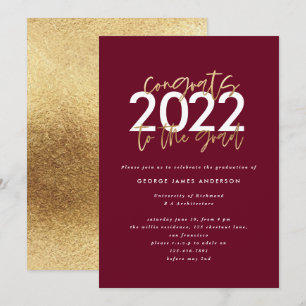graduação em burgundy gold da escrita moderna 