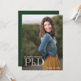 Graduação Foto do Anúncio de PhD Verde Branco