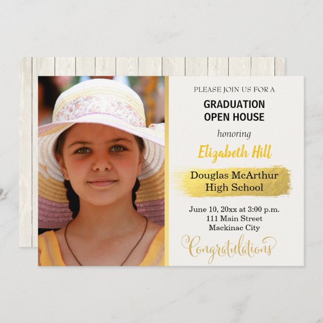 Graduação fotográfica Convite à Casa Aberta (Frente/Verso)