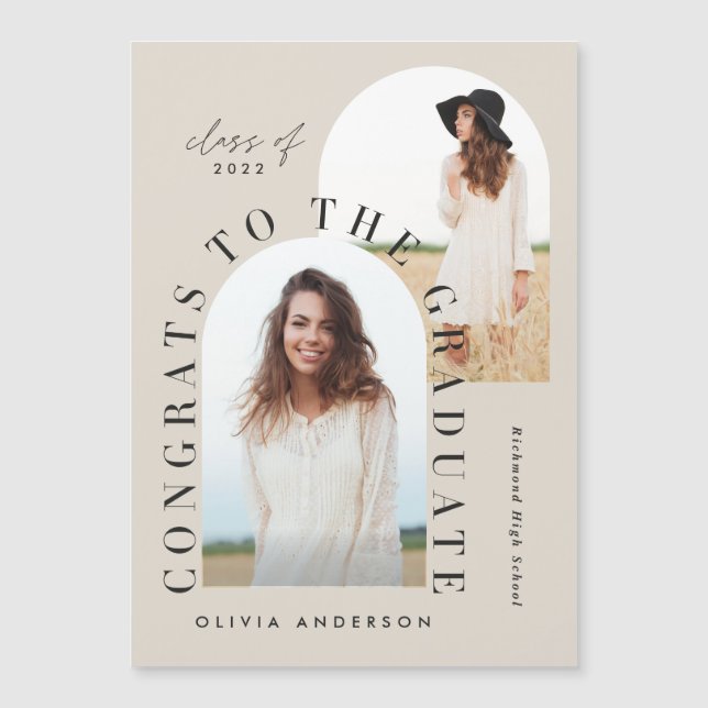 Graduação geométrica multiarco fotográfico moderna (Frente)