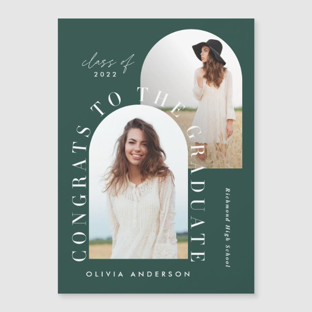 Graduação geométrica multiarco fotográfico moderna (Frente)