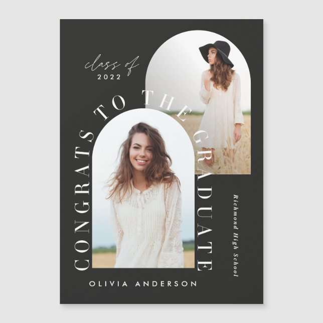 Graduação geométrica multiarco fotográfico moderna (Frente)