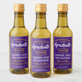 Graduação Gradua Mini Amarelo Dourado Roxo Moderno