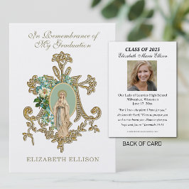 Graduação Lembrança Cartões de Oração Religiosos