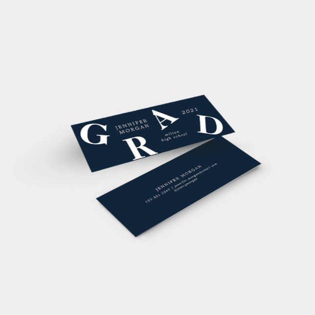 Graduação Letras Negrito Letras Escolares Cartões (Criador carregado)